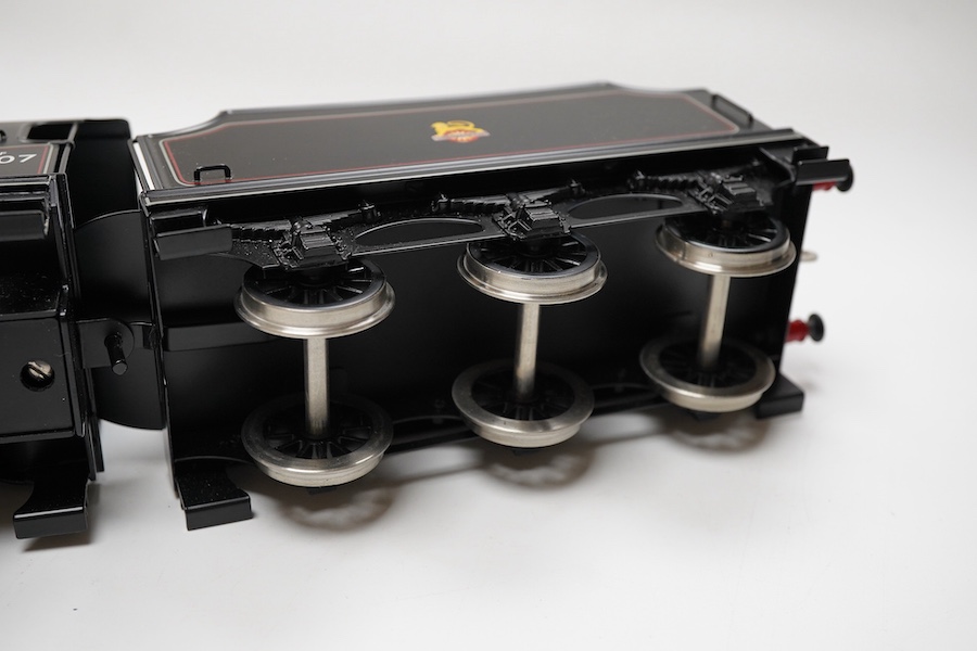 A boxed Bassett-Lowke by Corgi 0 gauge tinplate British Railways Maunsell N class 2-6-0 tender locomotive, 31407, in lined black livery, a special limited release, with option for two or three rail running, with instruct